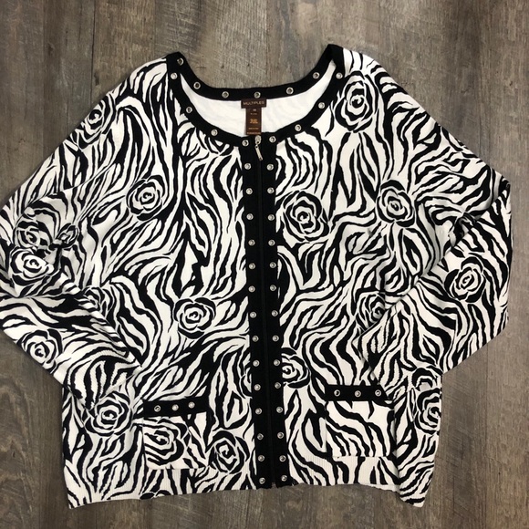 Multiples | Sweaters | Plus New Grommet Roses Rockstar Cardigan | Poshmark